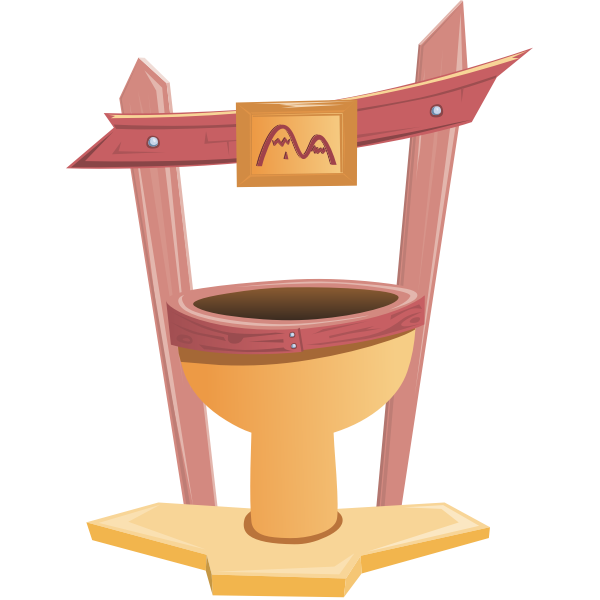 SVG Cartoon pink shrine