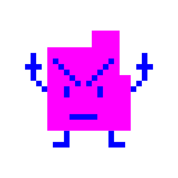 SVG Cartoon pixel character