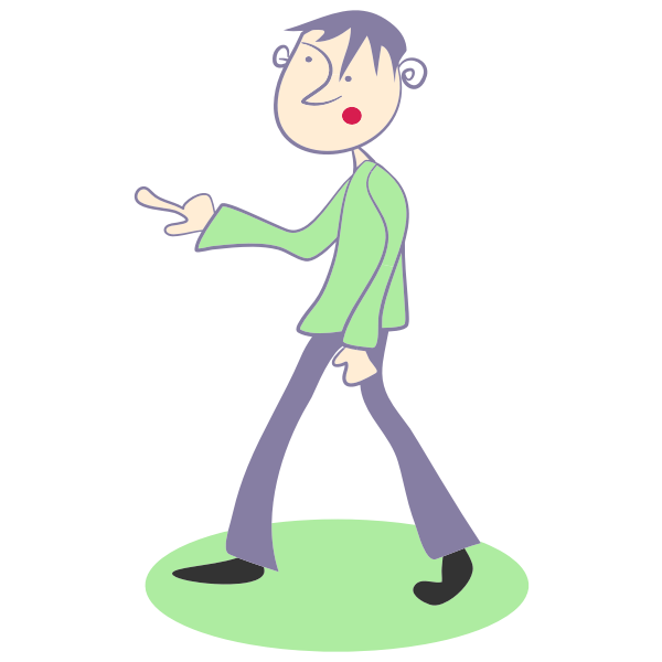 SVG Cartoon pointing man