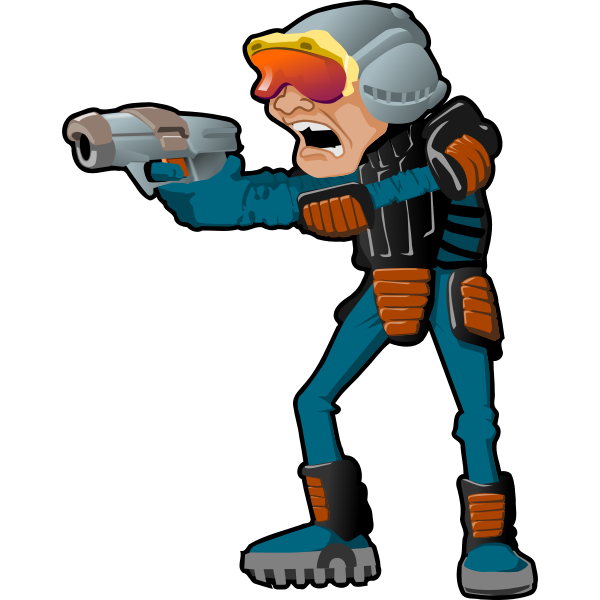 SVG Cartoon police officer vector image