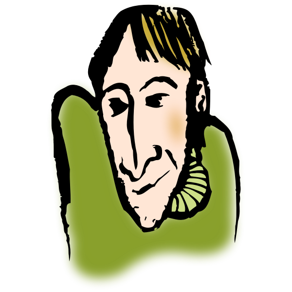 SVG Cartoon portrait of a man