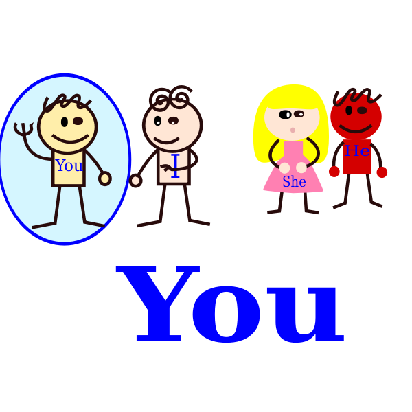 SVG Cartoon pronouns