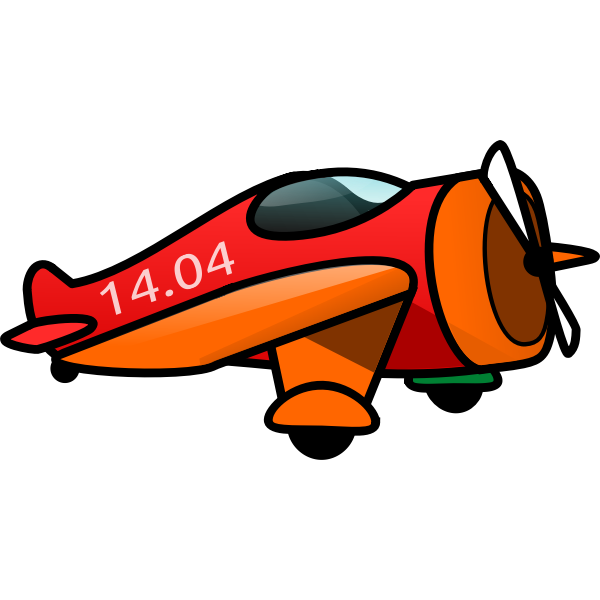 SVG Cartoon propeller aircraft