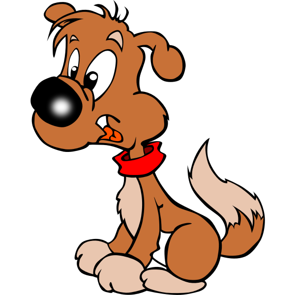 SVG Cartoon puppy vector drawing