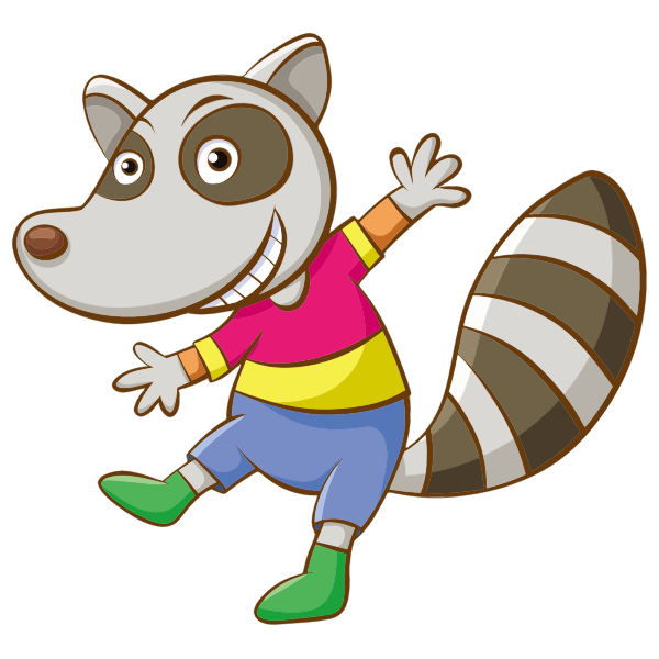 SVG Cartoon Raccoon
