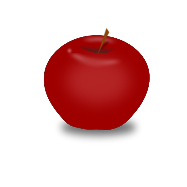 SVG Cartoon red apple vector image