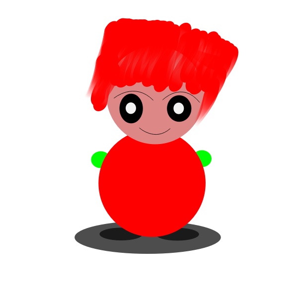 SVG Cartoon red-haired character