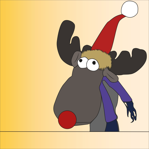 SVG Cartoon Reindeer