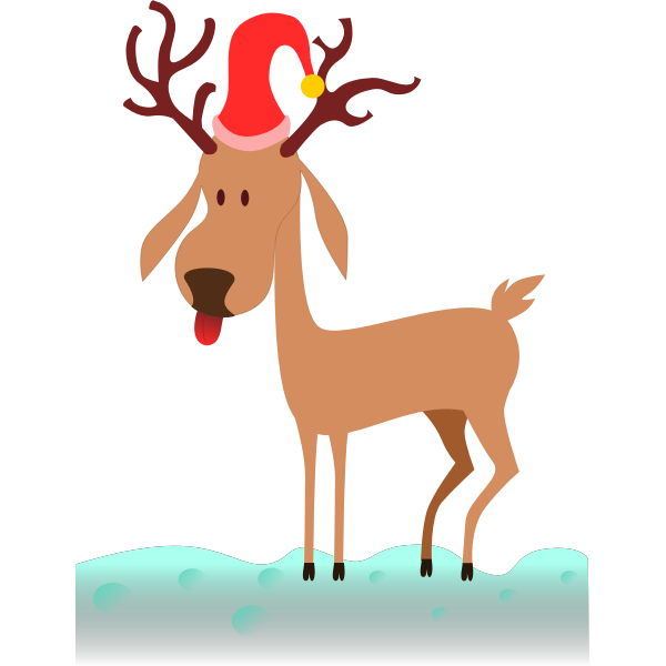 SVG Cartoon reindeer vector