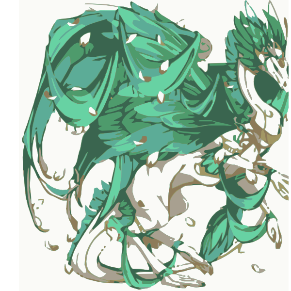 SVG Cartoon Ribbon Dragon