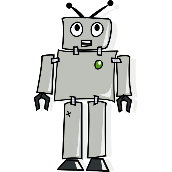 SVG Cartoon robot vector image