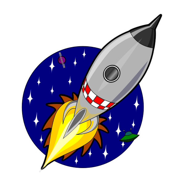 SVG Cartoon rocket