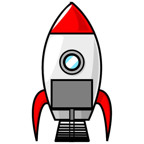 SVG Cartoon rocket image