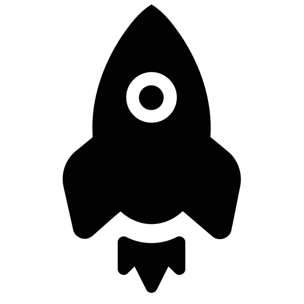 SVG Cartoon rocket silhouette