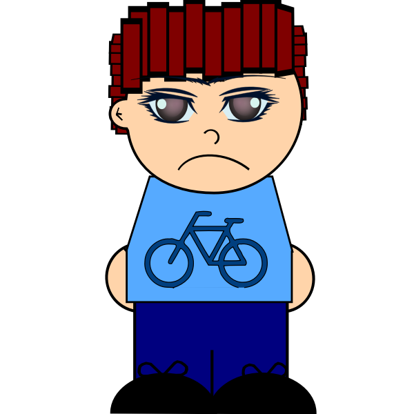 SVG Cartoon sad boy