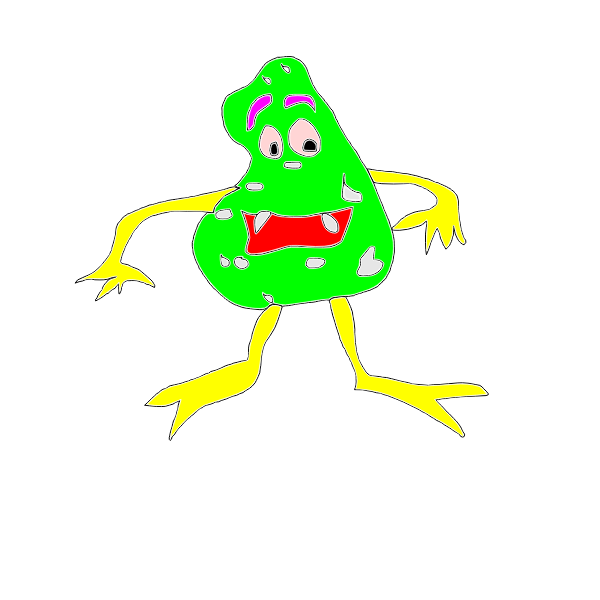 SVG Cartoon scary character