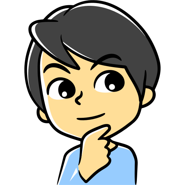 SVG Cartoon scheming boy