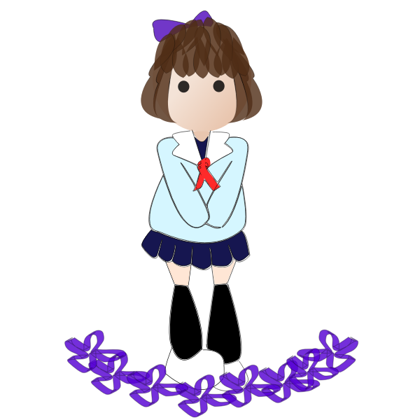 SVG Cartoon school girl