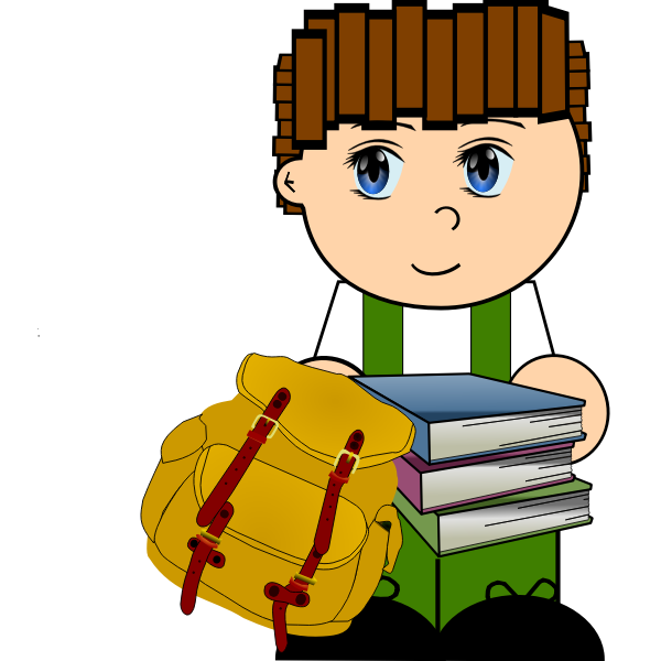 SVG Cartoon schoolboy