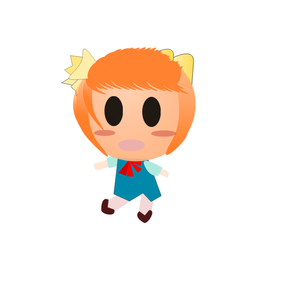 SVG Cartoon schoolgirl