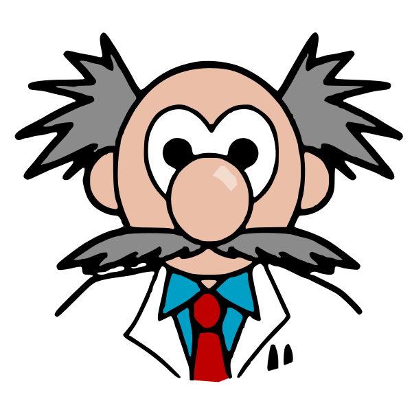 SVG Cartoon scientist