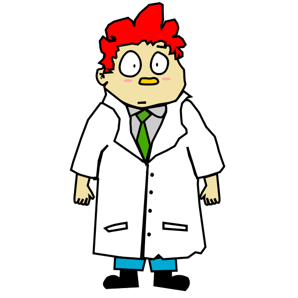 SVG Cartoon scientist guy