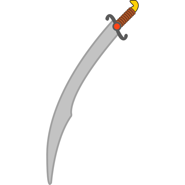 SVG Cartoon scimitar