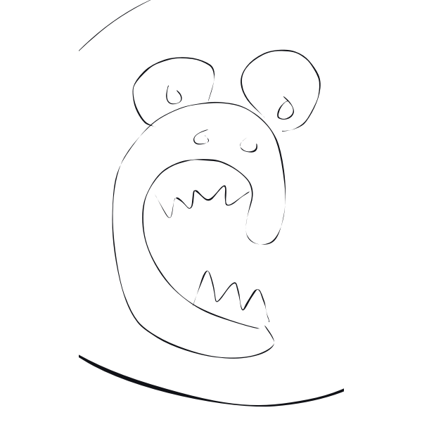 SVG Cartoon screaming monkey