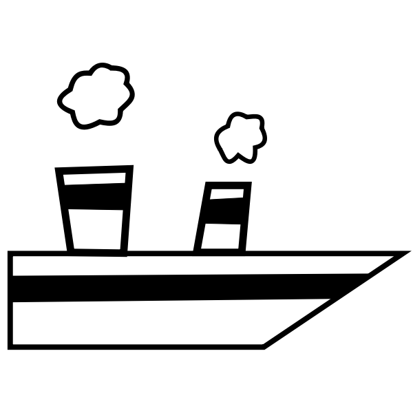 SVG Cartoon ship vector graphics