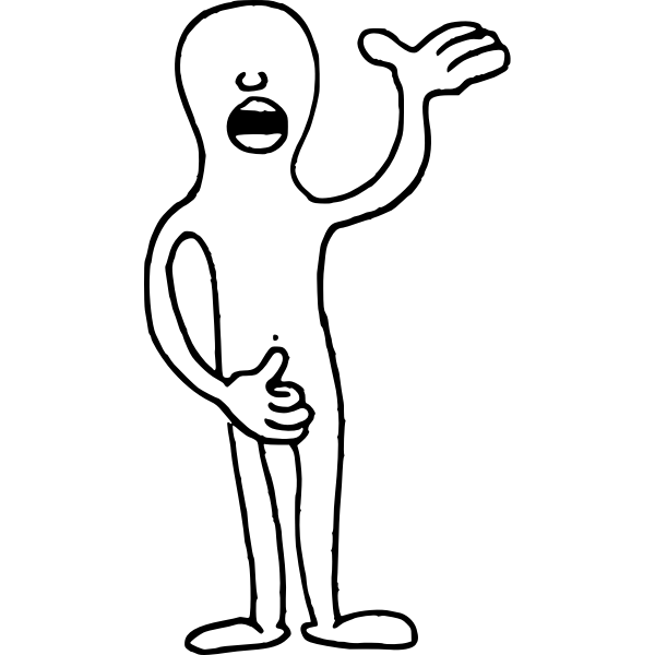 SVG Cartoon singer