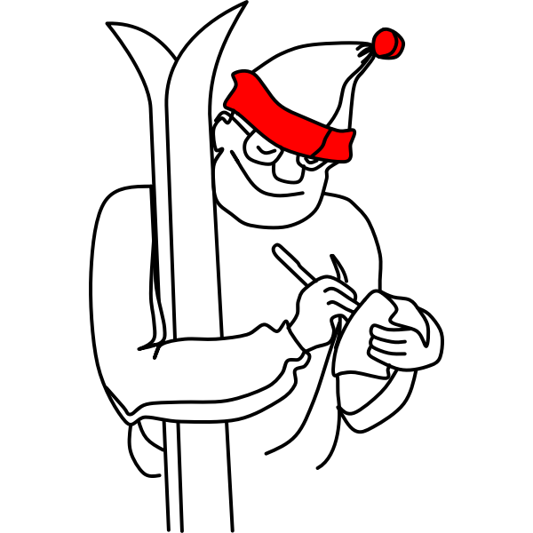 SVG Cartoon skiier