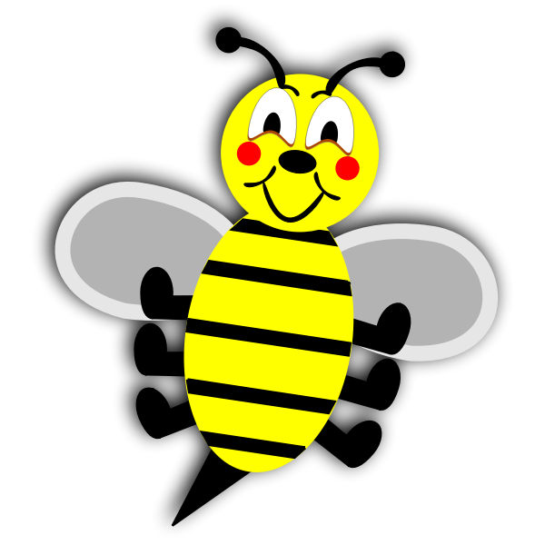 SVG Cartoon smiling bee