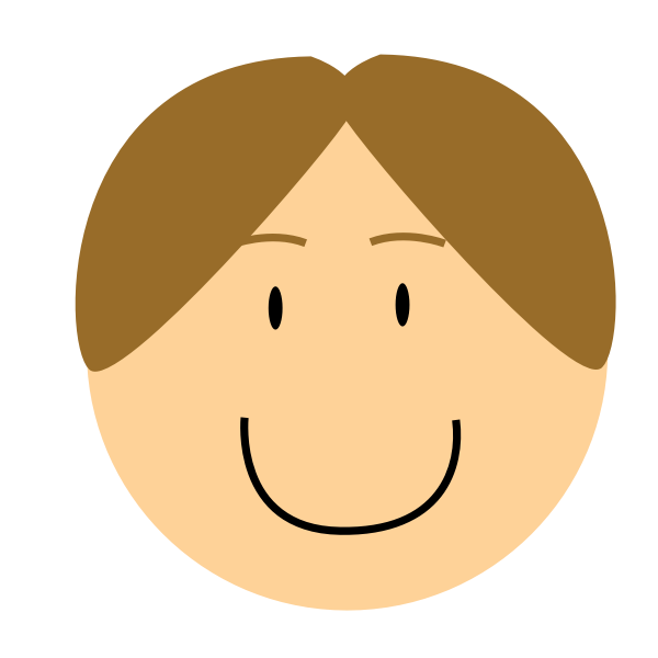 SVG Cartoon smiling boy head vector image