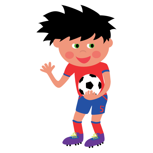 SVG Cartoon soccer player