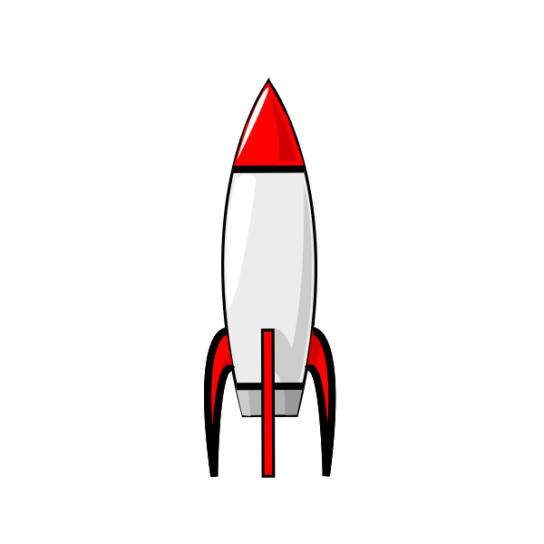 SVG Cartoon space rocket