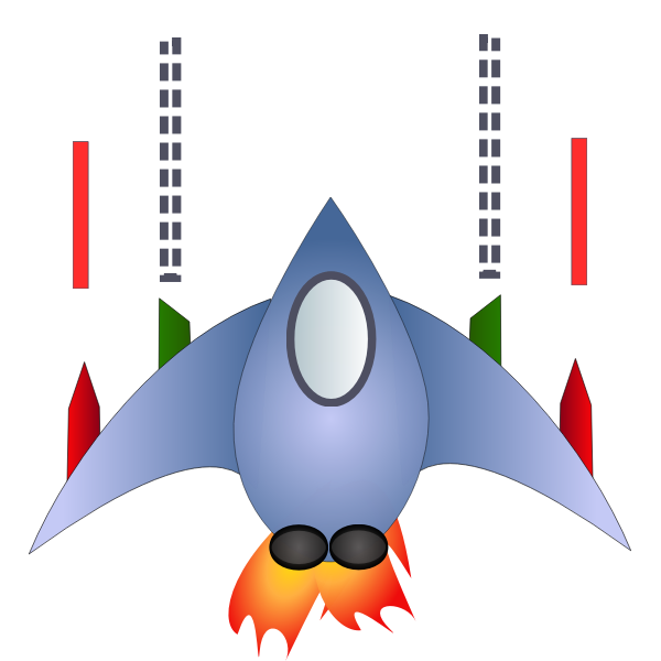 SVG Cartoon spaceship vector image