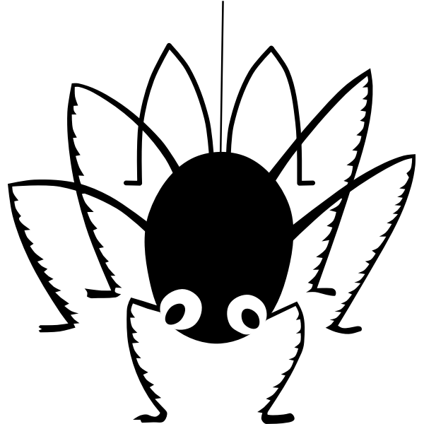 SVG Cartoon spider silhouette