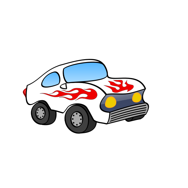 SVG Cartoon sporty car vector image