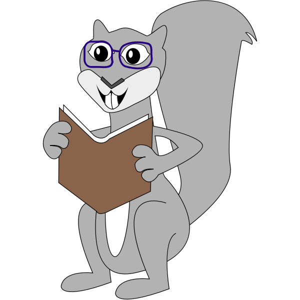 SVG Cartoon squirrel vector drawing