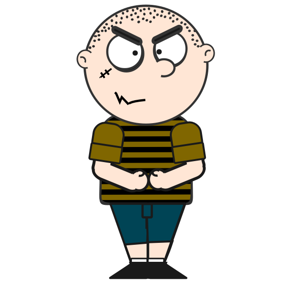 SVG Cartoon strange boy