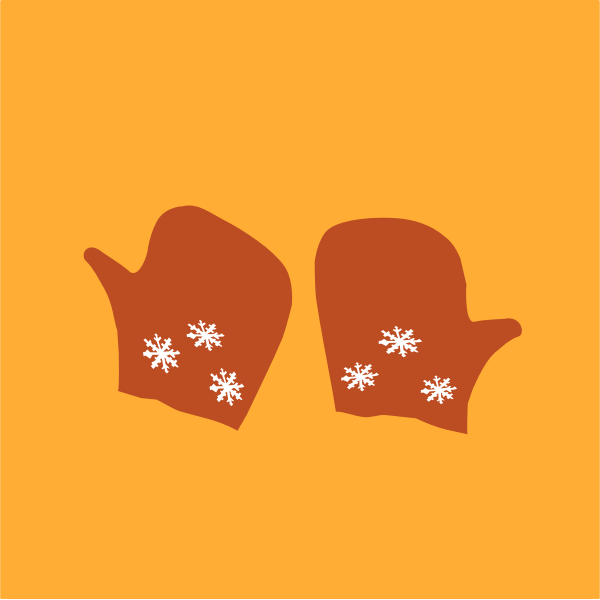 SVG Cartoon-style image of gloves
