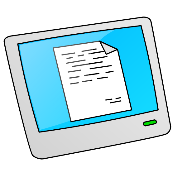 SVG Cartoon style LCD vector drawing