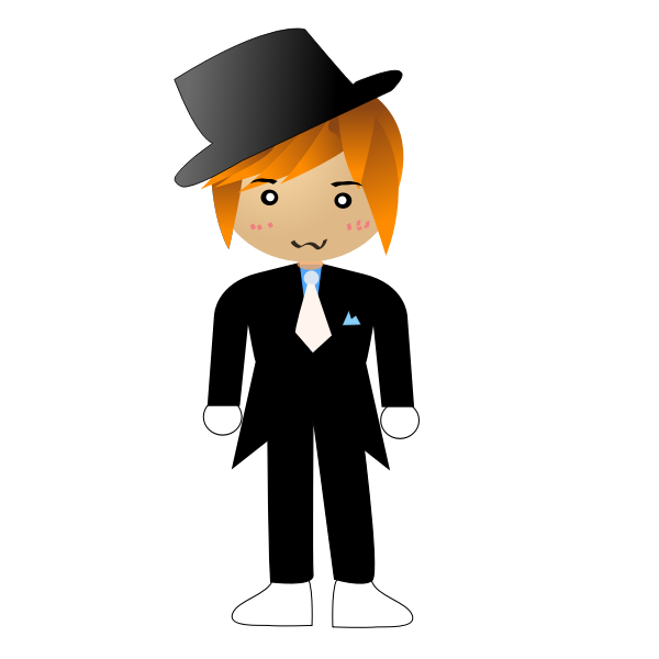 SVG Cartoon suited man
