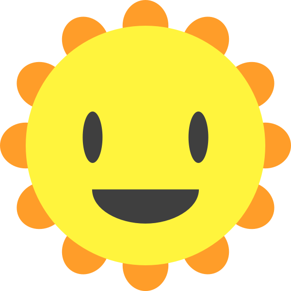 SVG Cartoon sun