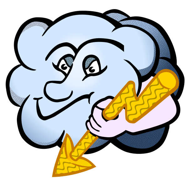SVG Cartoon thunderbolt