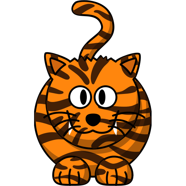 SVG Cartoon tiger cat