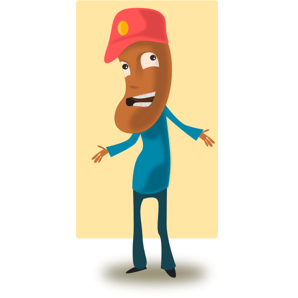 SVG Cartoon toffee guy