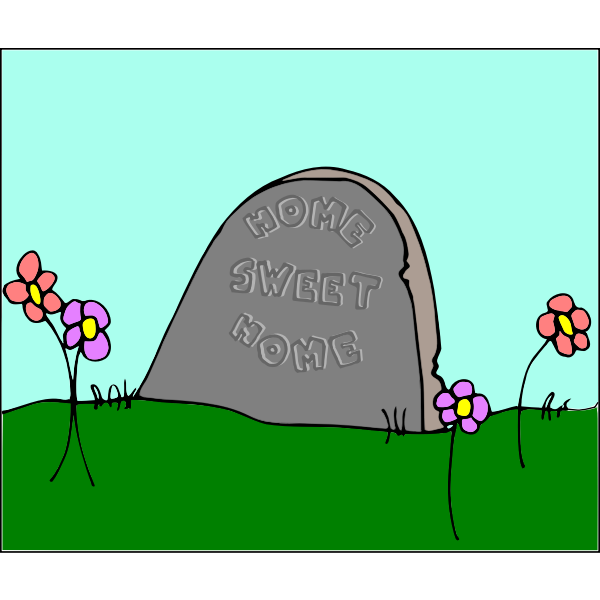 SVG Cartoon tombstone