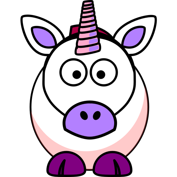 SVG Cartoon unicorn image