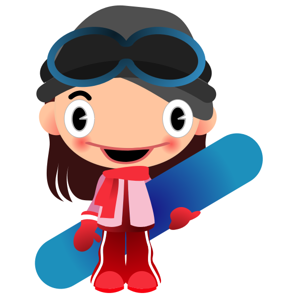SVG Cartoon vector drawing of female